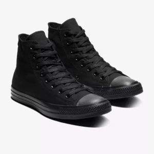 Converse All Star all black high tops unisex